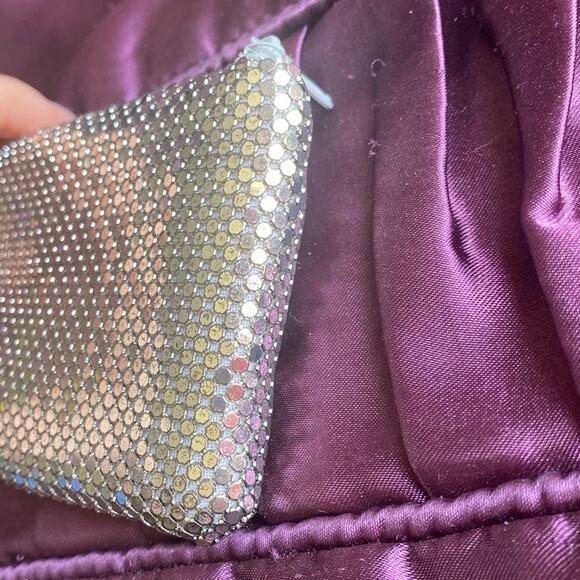 Change Purse Metallic Silver Small Holiday EUC 70s 80s 90s Shimmer Glitter NYE - Picture 9 of 10